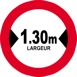 Largeur de passage 1.30m - 5cm - Sticker/autocollant