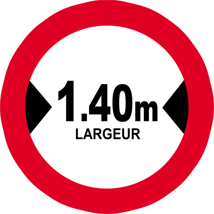 Largeur de passage 1.40m - 10cm - Sticker/autocollant