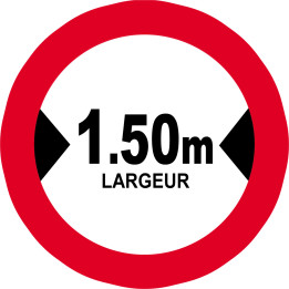 Largeur de passage 1.50m - 10cm - Sticker/autocollant