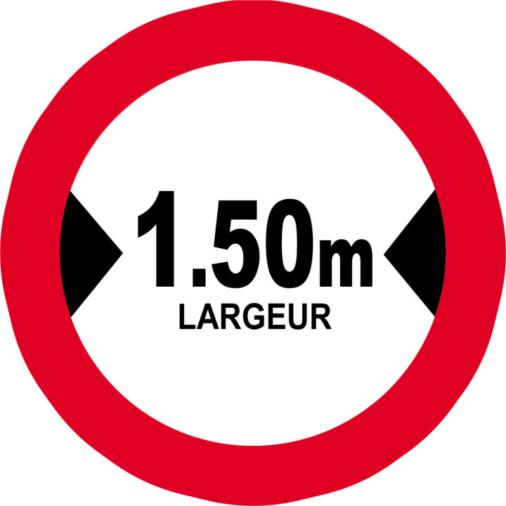 Largeur de passage 1.50m - 10cm - Sticker/autocollant