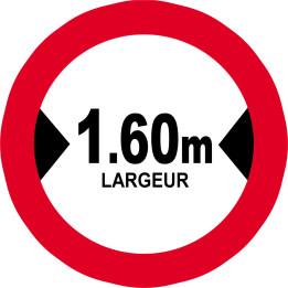 Largeur de passage 1.60m - 20cm - Sticker/autocollant