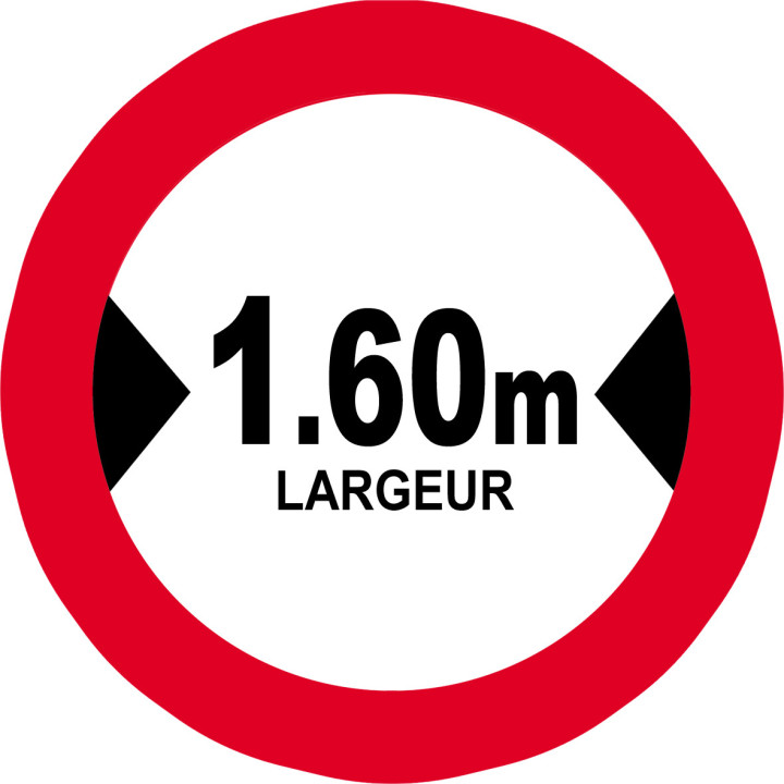 Largeur de passage 1.60m - 20cm - Sticker/autocollant