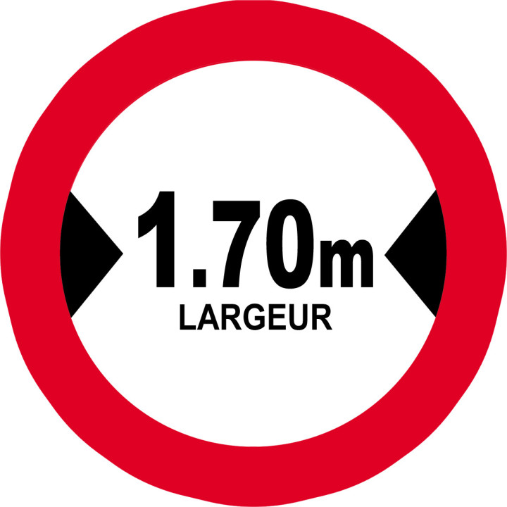 Largeur de passage 1.70m - 20cm - Sticker/autocollant