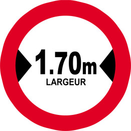 Largeur de passage 1.70m - 5cm - Sticker/autocollant