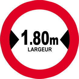 Largeur de passage 1.80m - 5cm - Sticker/autocollant