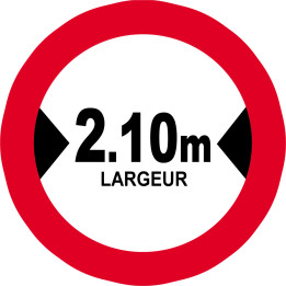 Largeur de passage 2.10m - 15cm - Sticker/autocollant