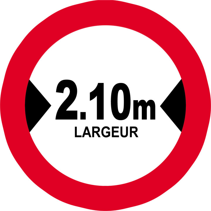 Largeur de passage 2.10m - 5cm - Sticker/autocollant