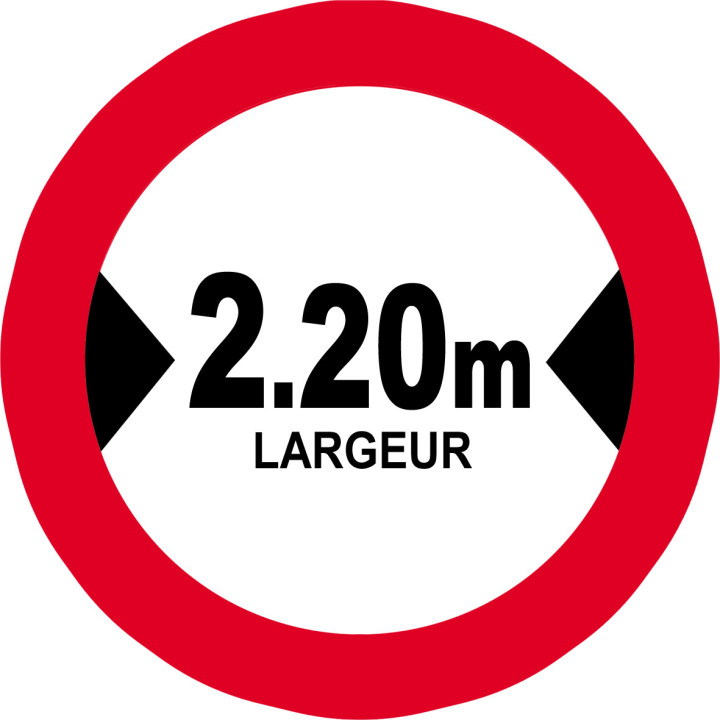 Largeur de passage 2.20m - 5cm - Sticker/autocollant