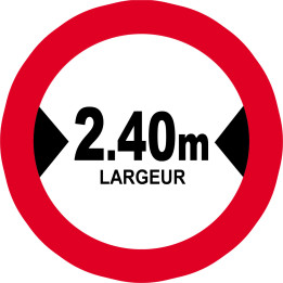 Largeur de passage 2.40m - 15cm - Sticker/autocollant