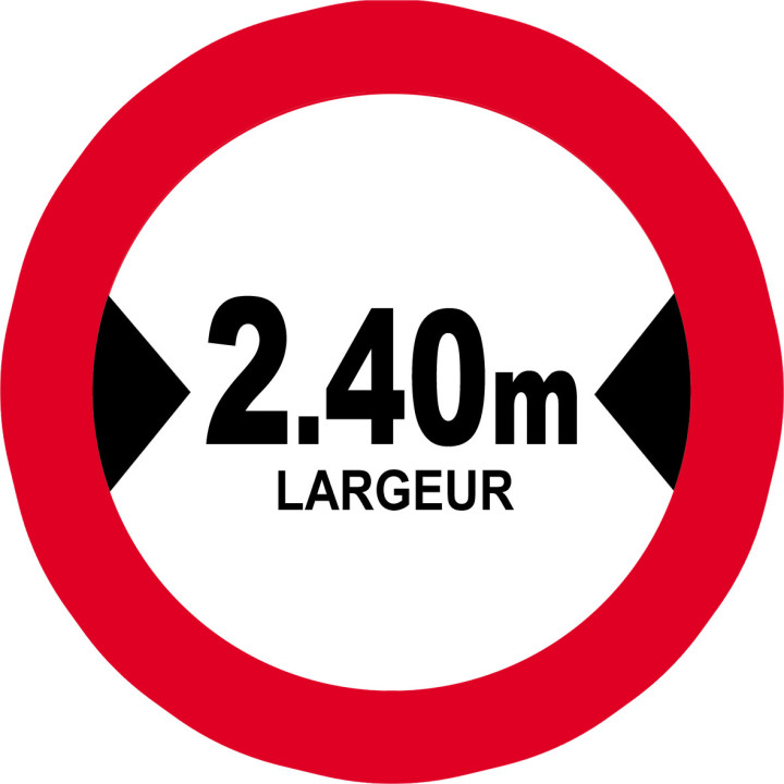 Largeur de passage 2.40m - 15cm - Sticker/autocollant