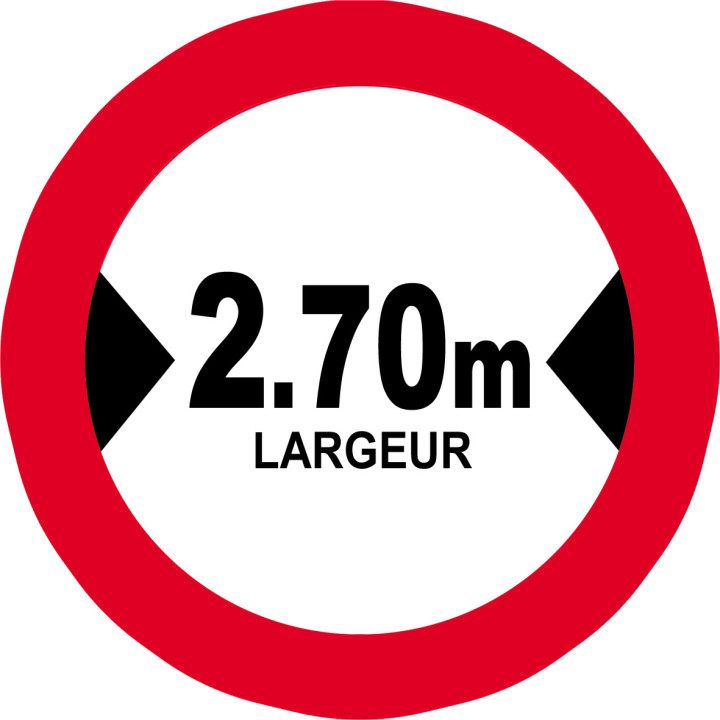 Largeur de passage 2.70m - 5cm - Sticker/autocollant