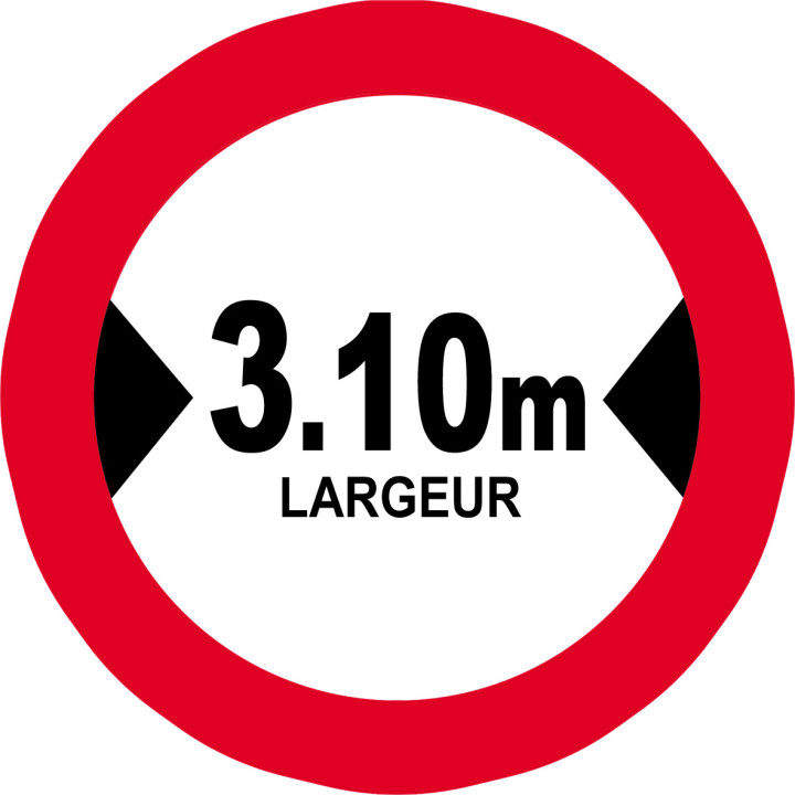 Largeur de passage 3.10m - 15cm - Sticker/autocollant
