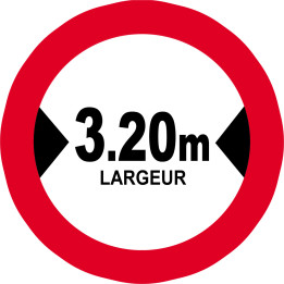 Largeur de passage 3.20m - 15cm - Sticker/autocollant