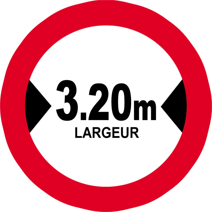 Largeur de passage 3.20m - 10cm - Sticker/autocollant