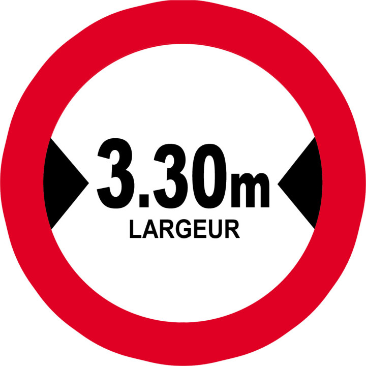 Largeur de passage 3.30m - 5cm - Sticker/autocollant