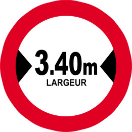 Largeur de passage 3.40m - 20cm - Sticker/autocollant
