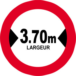 Largeur de passage 3.70m - 20cm - Sticker/autocollant
