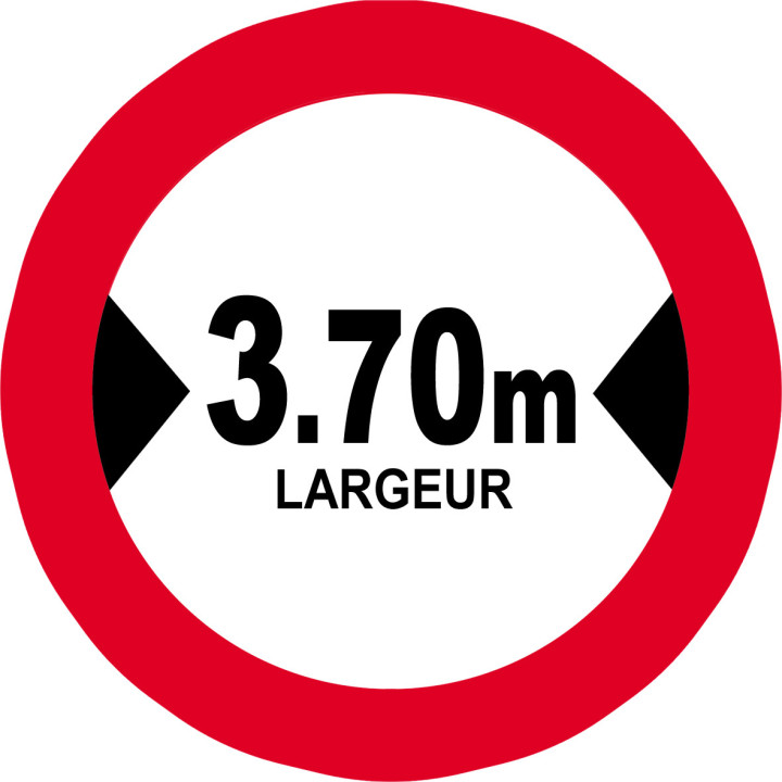 Largeur de passage 3.70m - 10cm - Sticker/autocollant
