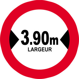 Largeur de passage 3.90m - 5cm - Sticker/autocollant