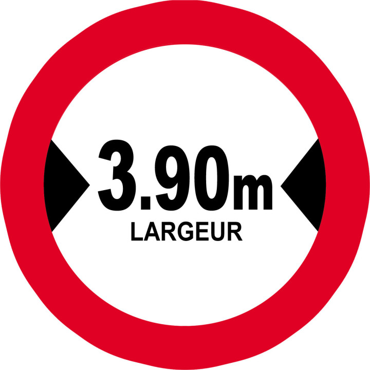 Largeur de passage 3.90m - 5cm - Sticker/autocollant