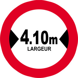 Largeur de passage 4.10m - 20cm - Sticker/autocollant