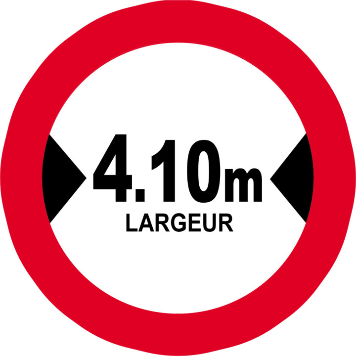 Largeur de passage 4.10m - 20cm - Sticker/autocollant