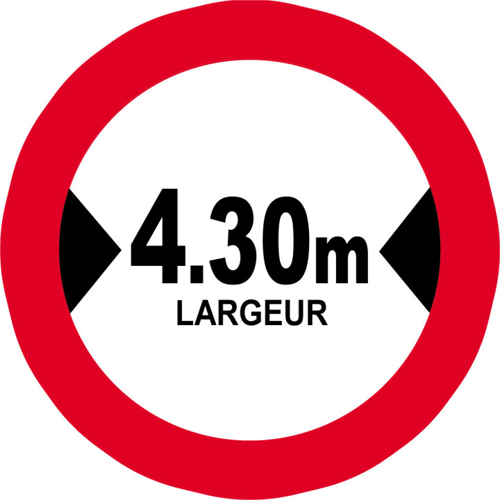 Largeur de passage 4.30m - 20cm - Sticker/autocollant