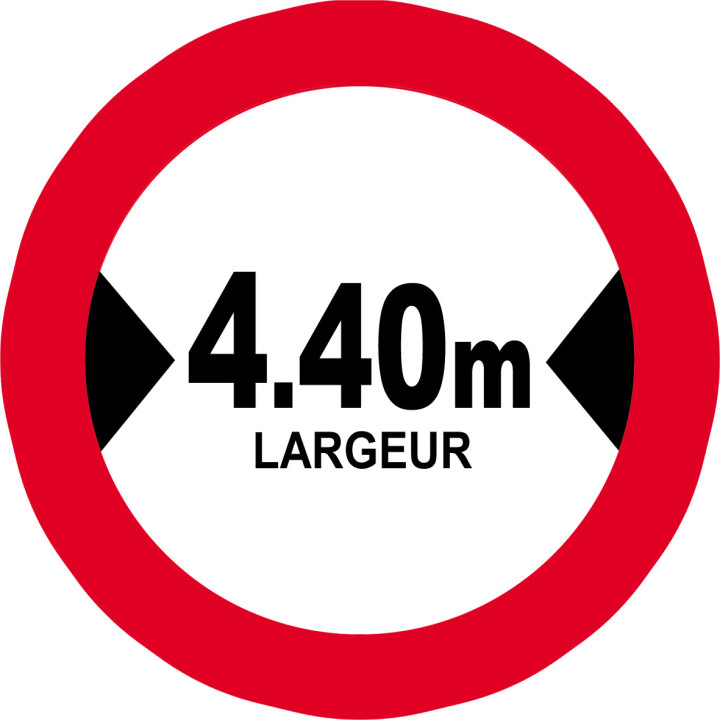 Largeur de passage 4.40m - 10cm - Sticker/autocollant