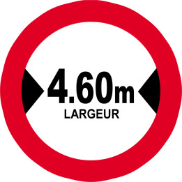 Largeur de passage 4.60m - 20cm - Sticker/autocollant