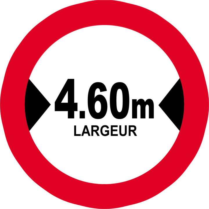 Largeur de passage 4.60m - 10cm - Sticker/autocollant