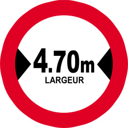 Largeur de passage 4.70m - 5cm - Sticker/autocollant