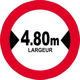 Largeur de passage 4.80m - 5cm - Sticker/autocollant