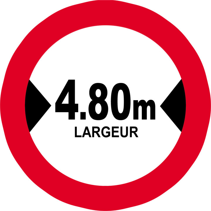 Largeur de passage 4.80m - 5cm - Sticker/autocollant