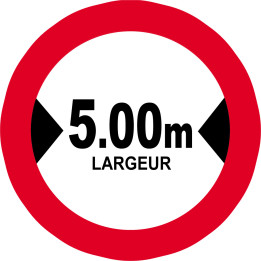 Largeur de passage 5.00m - 15cm - Sticker/autocollant