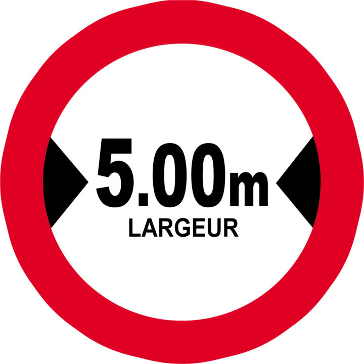 Largeur de passage 5.00m - 10cm - Sticker/autocollant