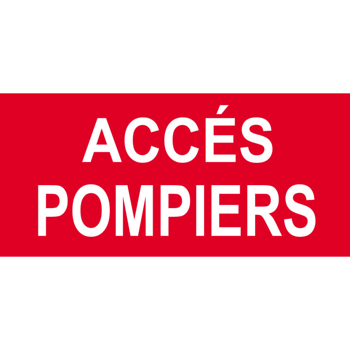Accès pompiers - 30x14 cm - Sticker/autocollant