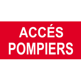 Accès pompiers - 10x4.5cm - Sticker/autocollant