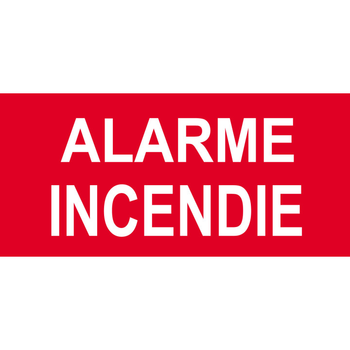 Alarme incendie - 15x7cm - Sticker/autocollant