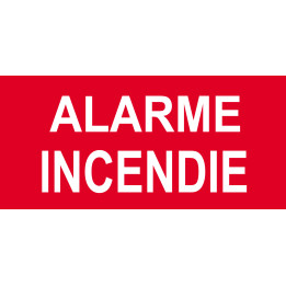 Alarme incendie - 10x4.5cm - Sticker/autocollant