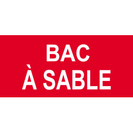 Bac à sable - 20x9.2cm - Sticker/autocollant