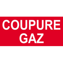 Coupure gaz - 15x7cm - Sticker/autocollant