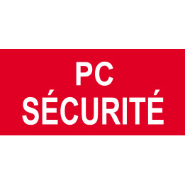 Pc sécurité - 10x4.5cm - Sticker/autocollant