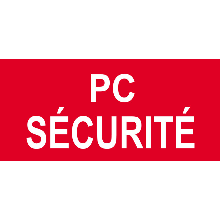 Pc sécurité - 10x4.5cm - Sticker/autocollant