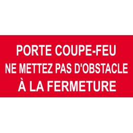 Porte coupe feu - 30x14cm - Sticker/autocollant