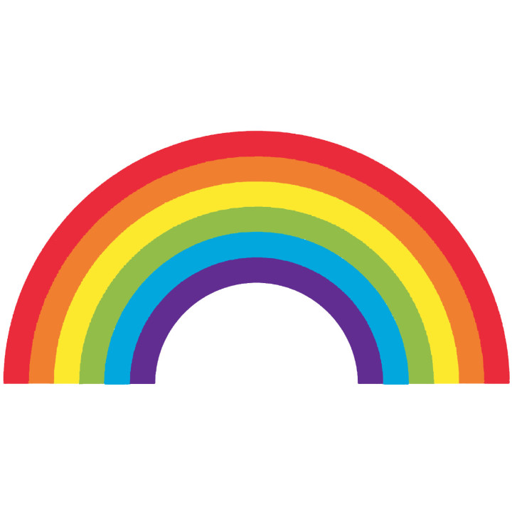 Arc en ciel - 15x7.5cm - Sticker/autocollant