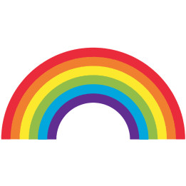 Arc en ciel - 5x2.5cm - Sticker/autocollant