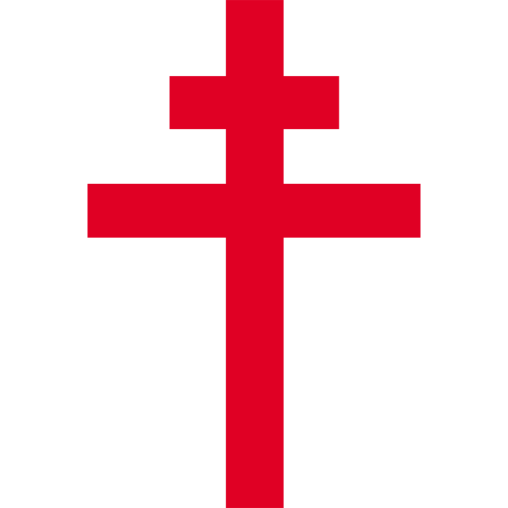 Croix de Lorraine détouré - 29x19cm - Sticker/autocollant