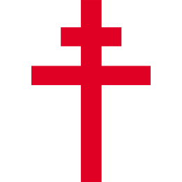 Croix de Lorraine détouré - 5x3.2cm - Sticker/autocollant