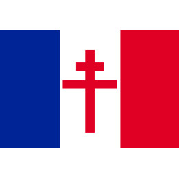 Drapeau France Croix de Lorraine - 29x19cm - Sticker/autocollant
