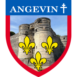 Angevin Croix d'Anjou - 10x8.5cm - Sticker/autocollant